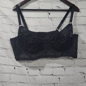 Torrid Black Sheer Lace Bralette Size 3